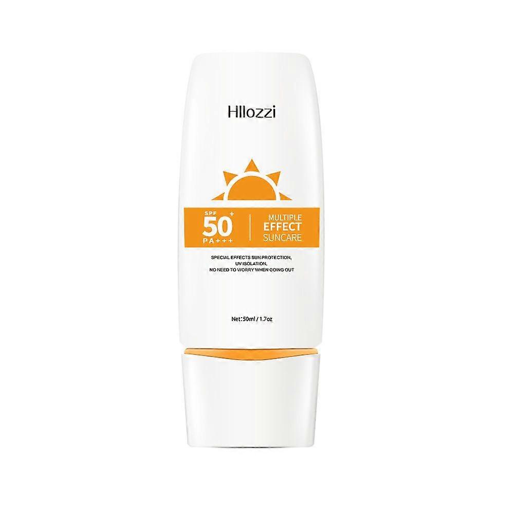 UV Isolation Sunscreen, SPF50+ Multiple Effect Suncare, Refreshing UV Isolation Sunscreen, Essence-Infused, Non-Greasy & Acne-Friendly