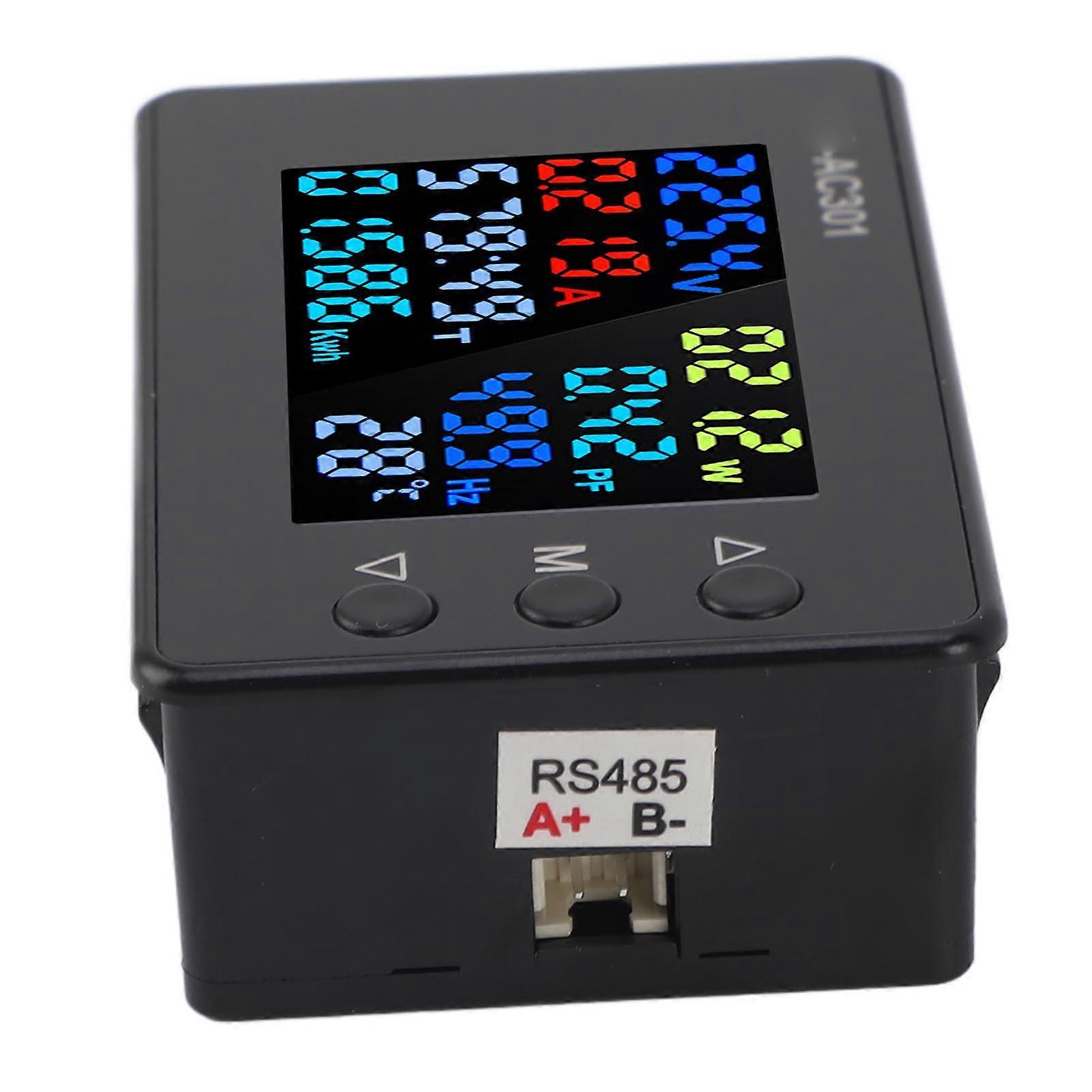 AC Voltage Current Meter Digital Display Voltmeter High Accuracy Electricity Usage Monitor 50‑300V 0‑20A KWS‑AC301L 