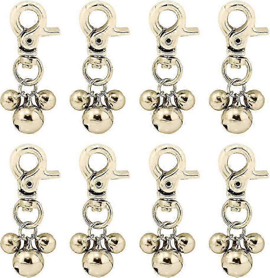 2025, 8 Pack Loud Cat &; Dog Collar Bells, Triple Bell for Dogs, Metal Pet Training Bell κατάλληλο για διάφορες μάρκες (Χρυσό)