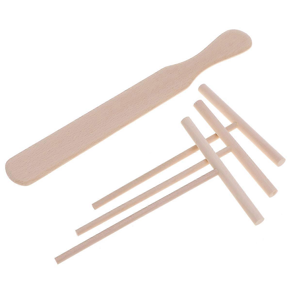 Reliable Wooden Spatula Set, Smooth Texture for Handling