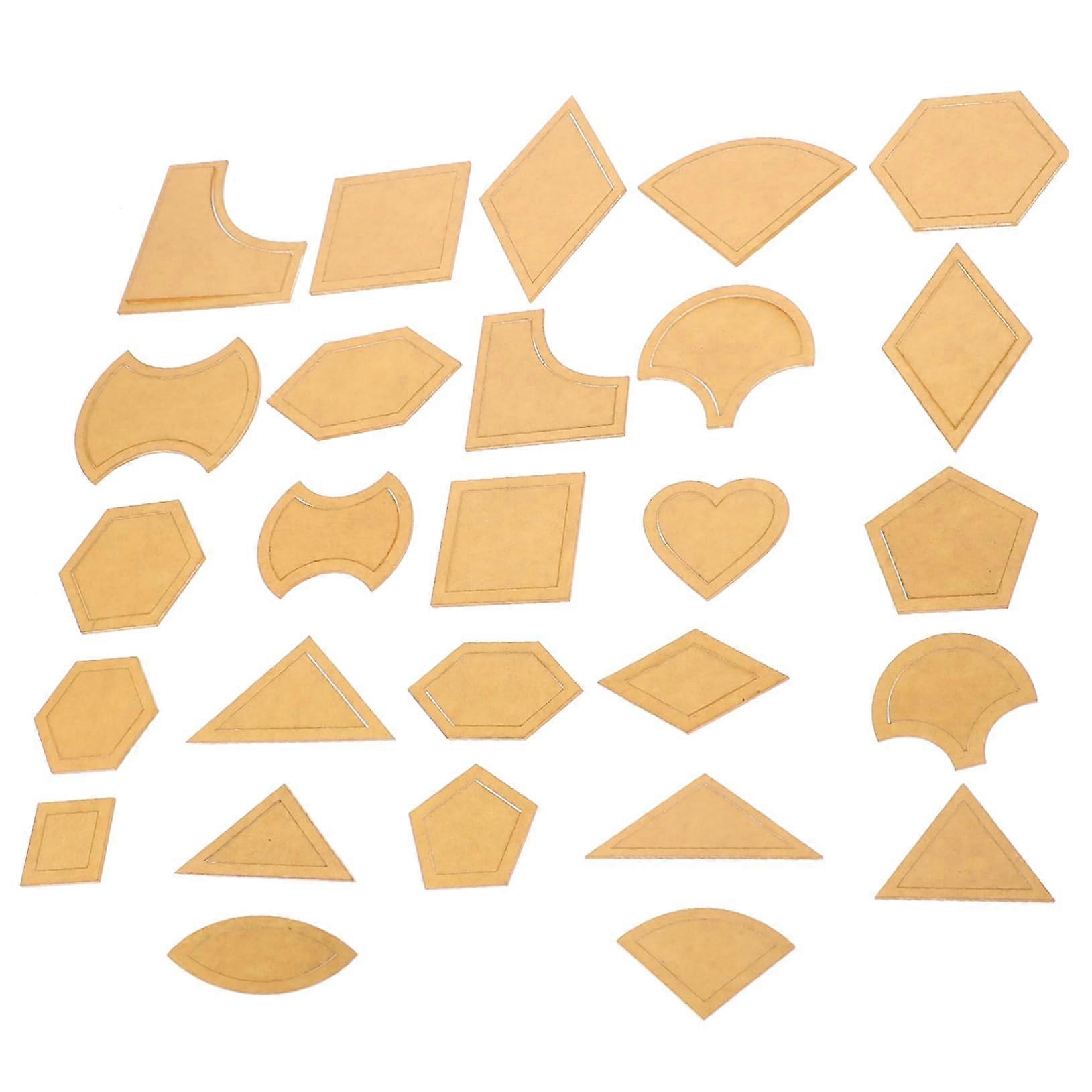 27-Piece Quilt Template Set, Acrylic Patchwork Templates, Sewing Tools, Cutting Guide With Protective Film For Precise Cutting