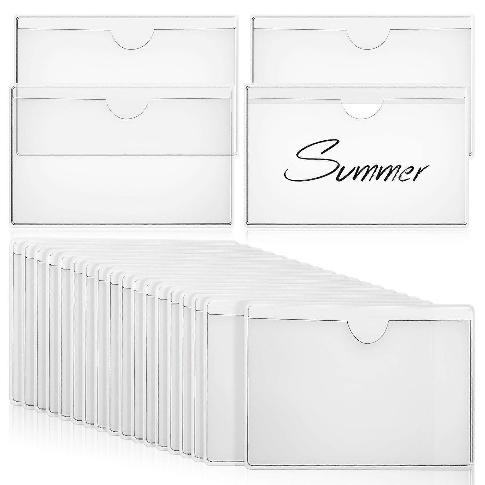 Transparent Adhesive Label Pockets, Top Opening for Quick Access, Multi Purpose Use