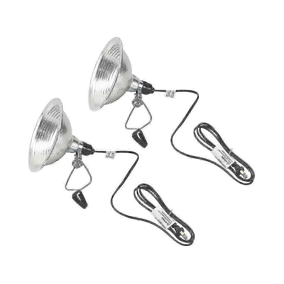 150W Klemmlampe mit 8,5" Aluminiumreflektor - 2er-Pack Reptil Pet Wärmelampenschirm