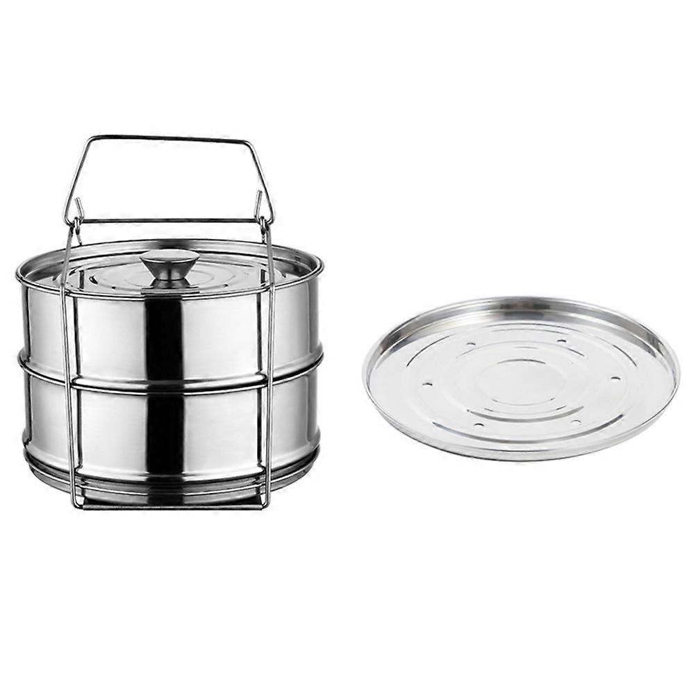Cooking Steamer Square Shape Metal Steaming Pot Cookware 7.66X7.66X4.72inch Pot-in-pot Cooking 1Set