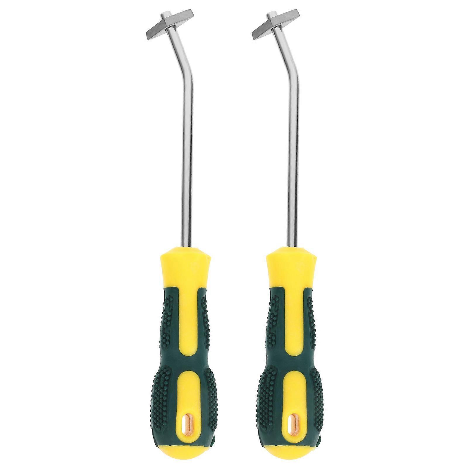 Tungsten Steel Caulking Tool with Elbow Design for Precise Grout and Sealant Finishing – Durable Tile Joint Tool with Comfort Grip Handle for Tight