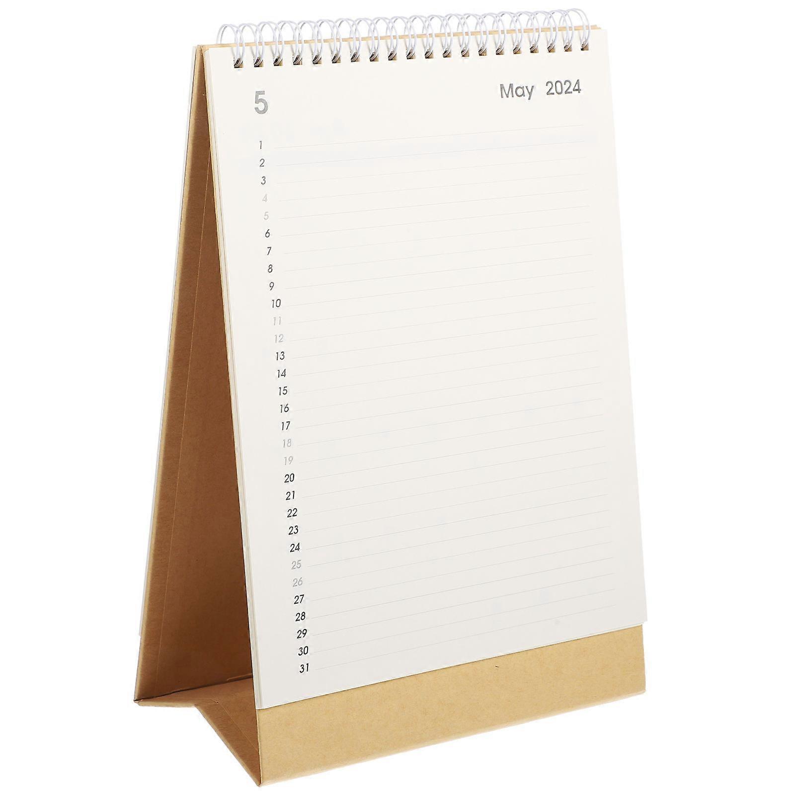 Vertical Standing Desktop Calendar Planner with Sturdy Hardback – Classic Minimalist Office Supply for Monthly Scheduling and Desk Decoration