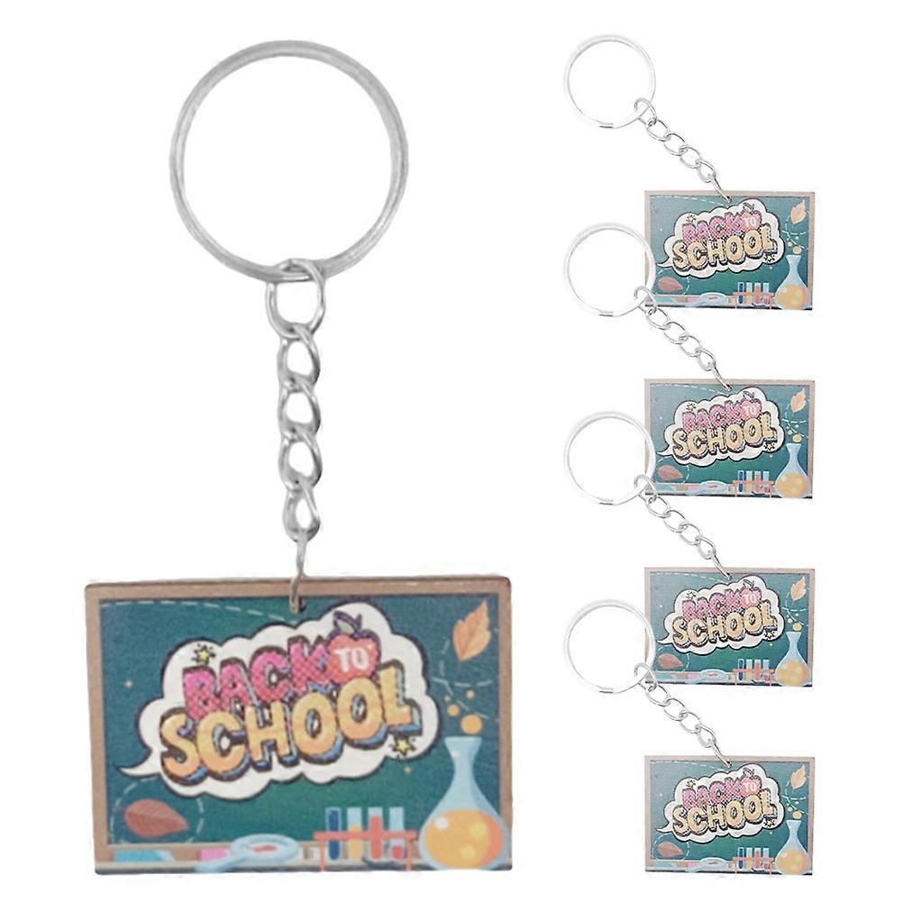 Stationery Board Keyring Rectangular Note-taking For Student Teacher Back To School Design 1.8×1.3×0.1in 5Pack