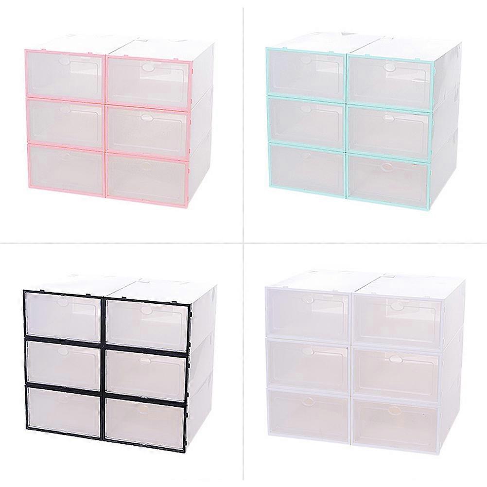 Shoe Organizer Office Organization Thickened Material PP Rectangular Shape Female 31.00X21.00X12.00CM 6Pcs