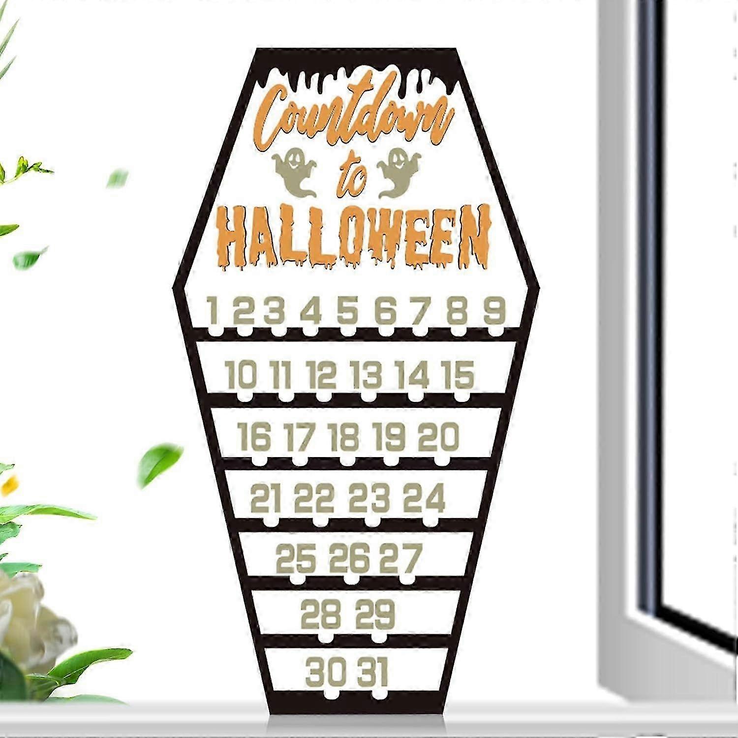 Halloween Advent Calendar 2024 | Funny Coffin Countdown Sign | Halloween Decor 1pc