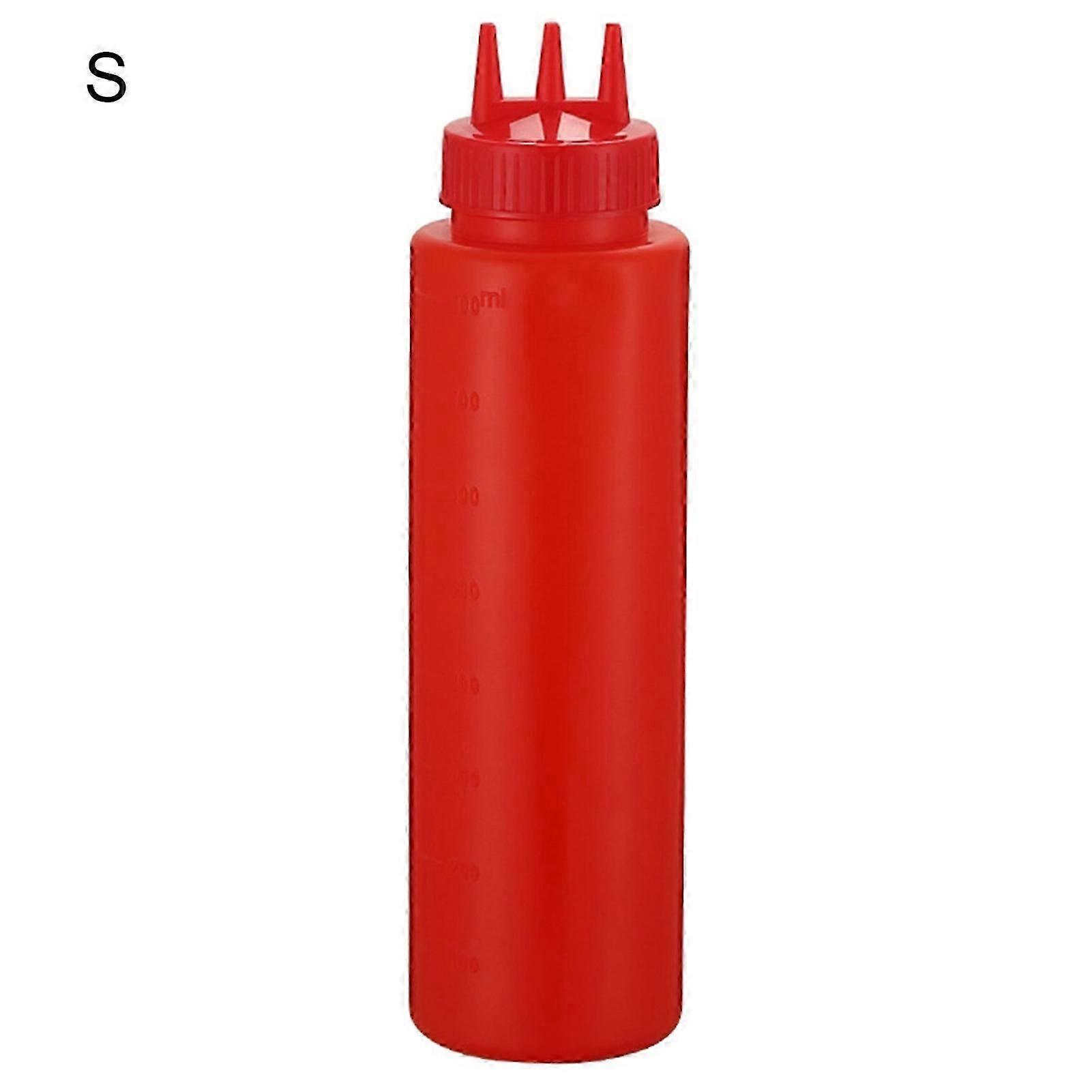 Refillable Squeeze Bottle Food Grade 3 Hole Large Capacity Condiment Bottles for Kitchen