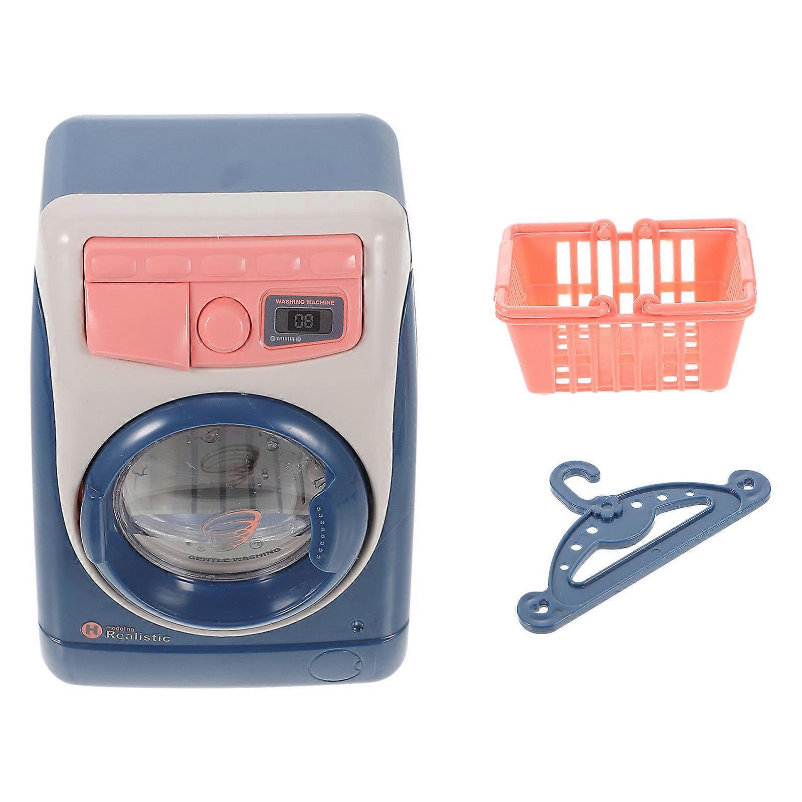 Kids Toy Washing Machine Electric Square Simulated Washing Machine Indoor Activity Assorted Color 14X10X8CM 1Pc