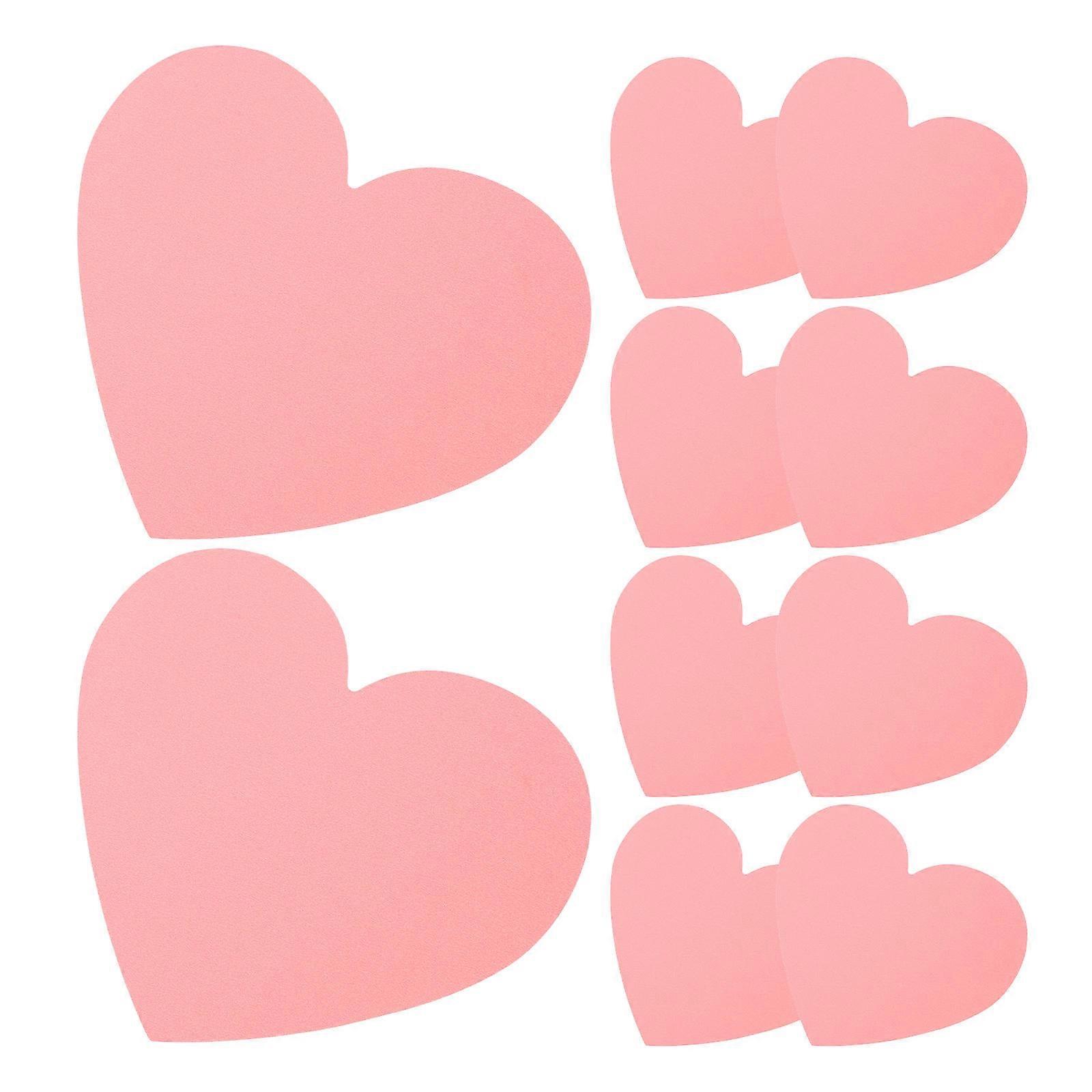 Heart Shaped Paper Cutouts Pink For Wish Wall Decoration 40Pcs
