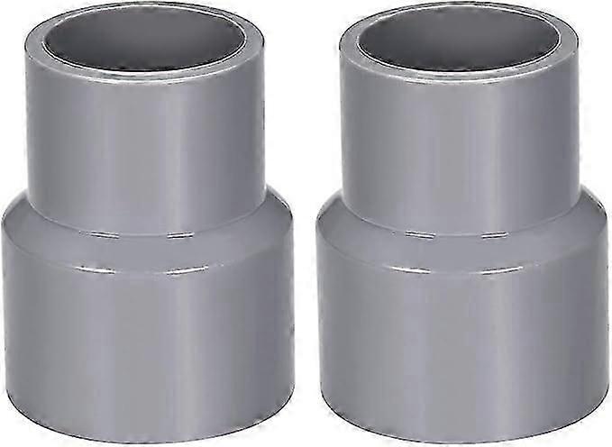 PVC Pipe Reducer Fitting - 40mm x 32mm - Gray - 2Pcs
