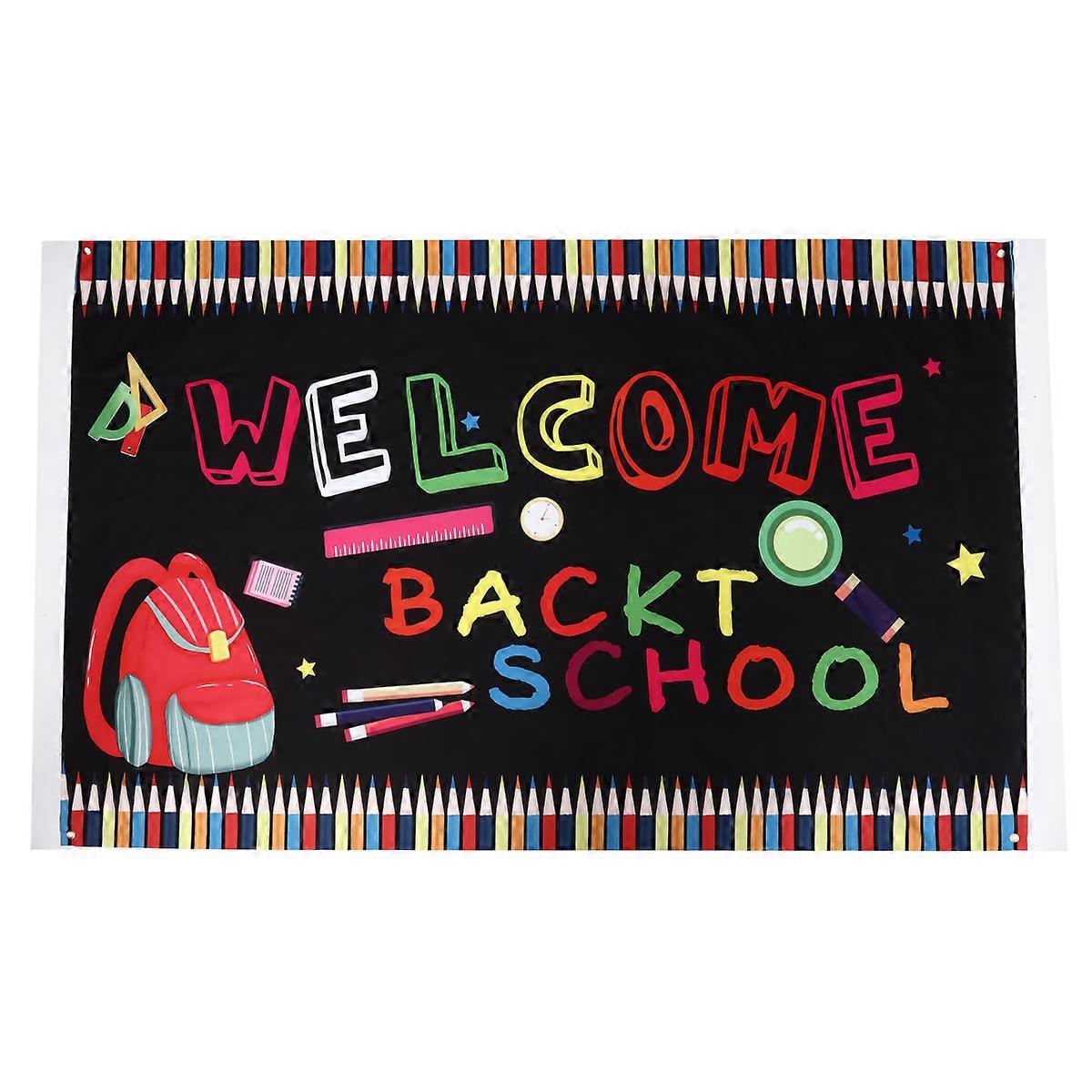 Welcome Back Banner for School Classroom Decorations Backdrop Party Scene Layout Props Indoor Outdoor Use