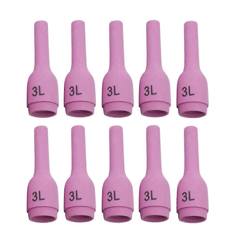 Welding Torch Nozzle Kit Long Ceramic Nozzle Professional Welders TIG Welding Torch Violet 10Pcs