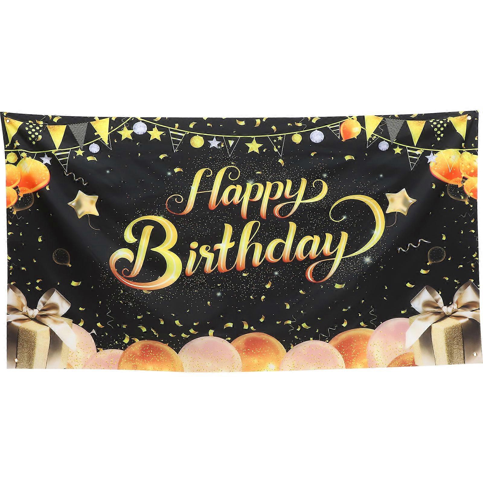 Happy Birthday Background Decor Birthday Rectangle Shape Photography Prop 180x100x0.1cm 1Set