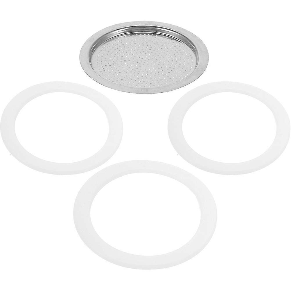Coffee Pot Gasket Seals Silicone For Espresso Silver 3CupSize 1Set