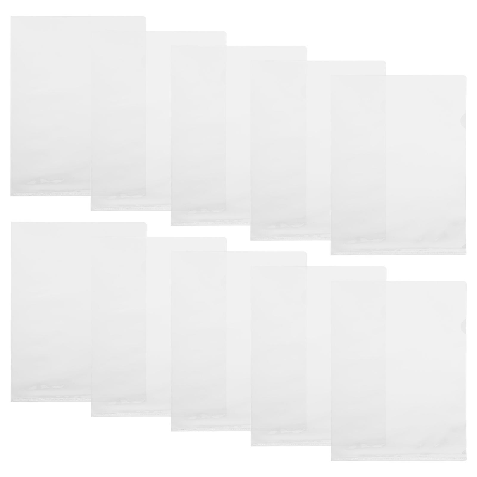 20pcs Clear Document Protection Sleeves Transparent Paper Holders for Binders Storage Folders for Students Office Protectors for Files Papers