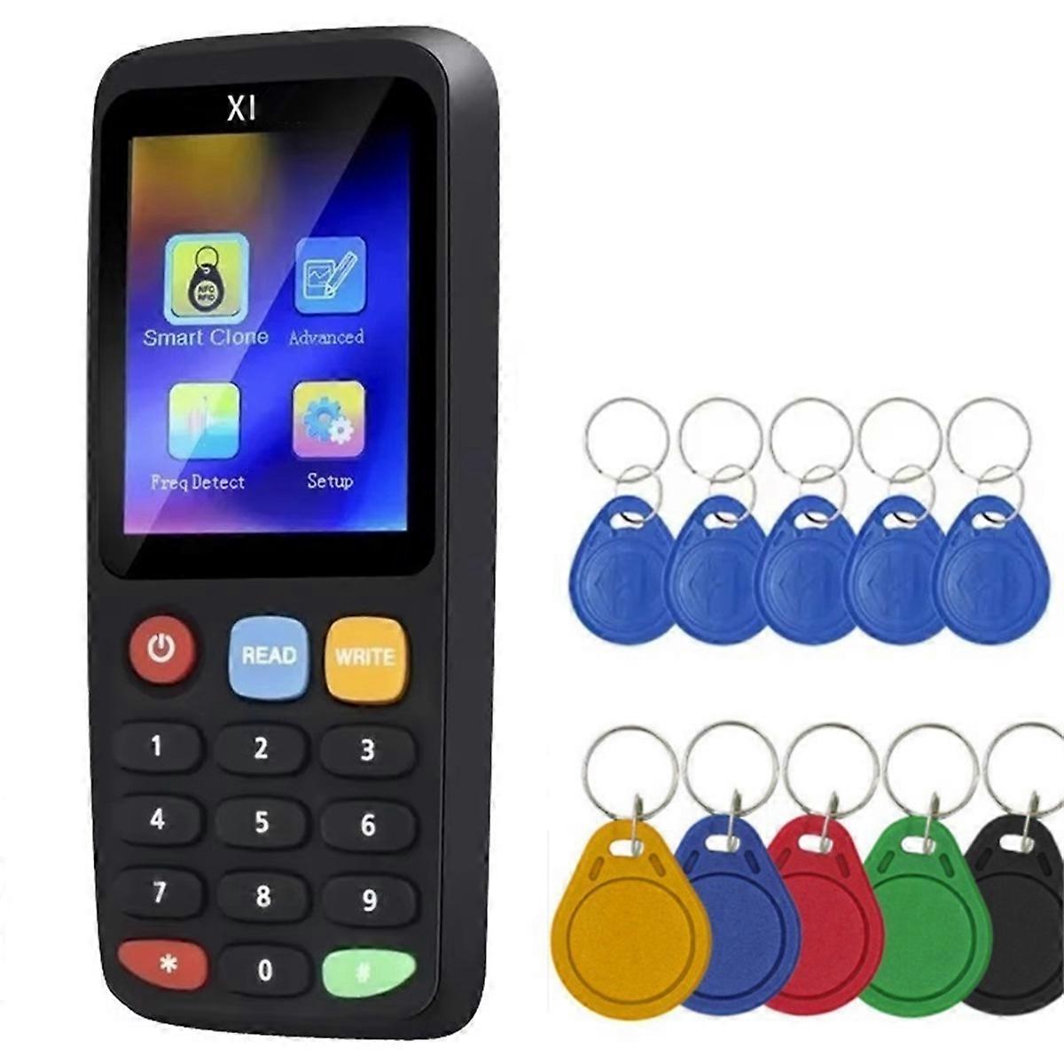 X7 RFID Smart Chip NFC Decoder+5xT5577/UID Keychain Tag Copier