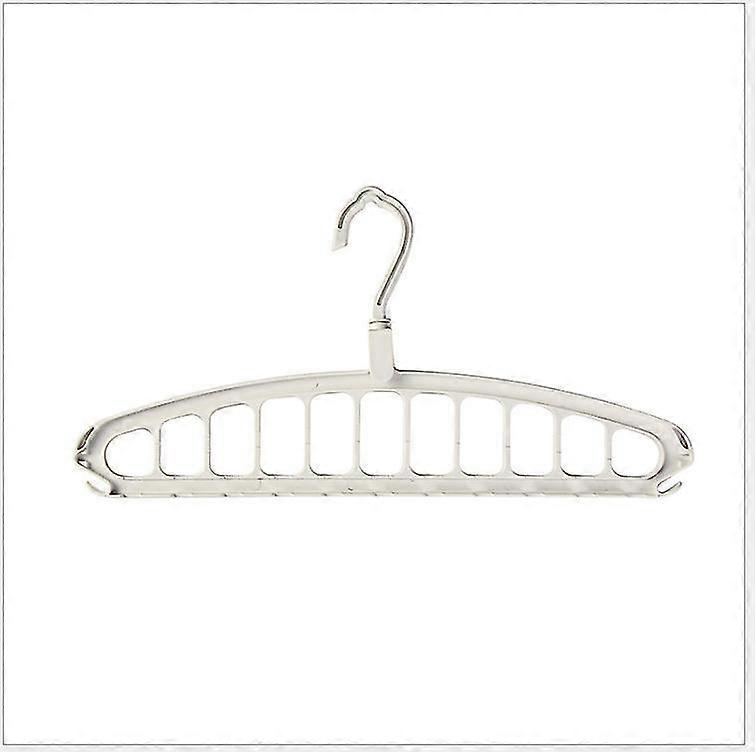 Space-saving spiral clothes hanger - White plastic clothes hanger for student accommodation, multifunctional storage solution