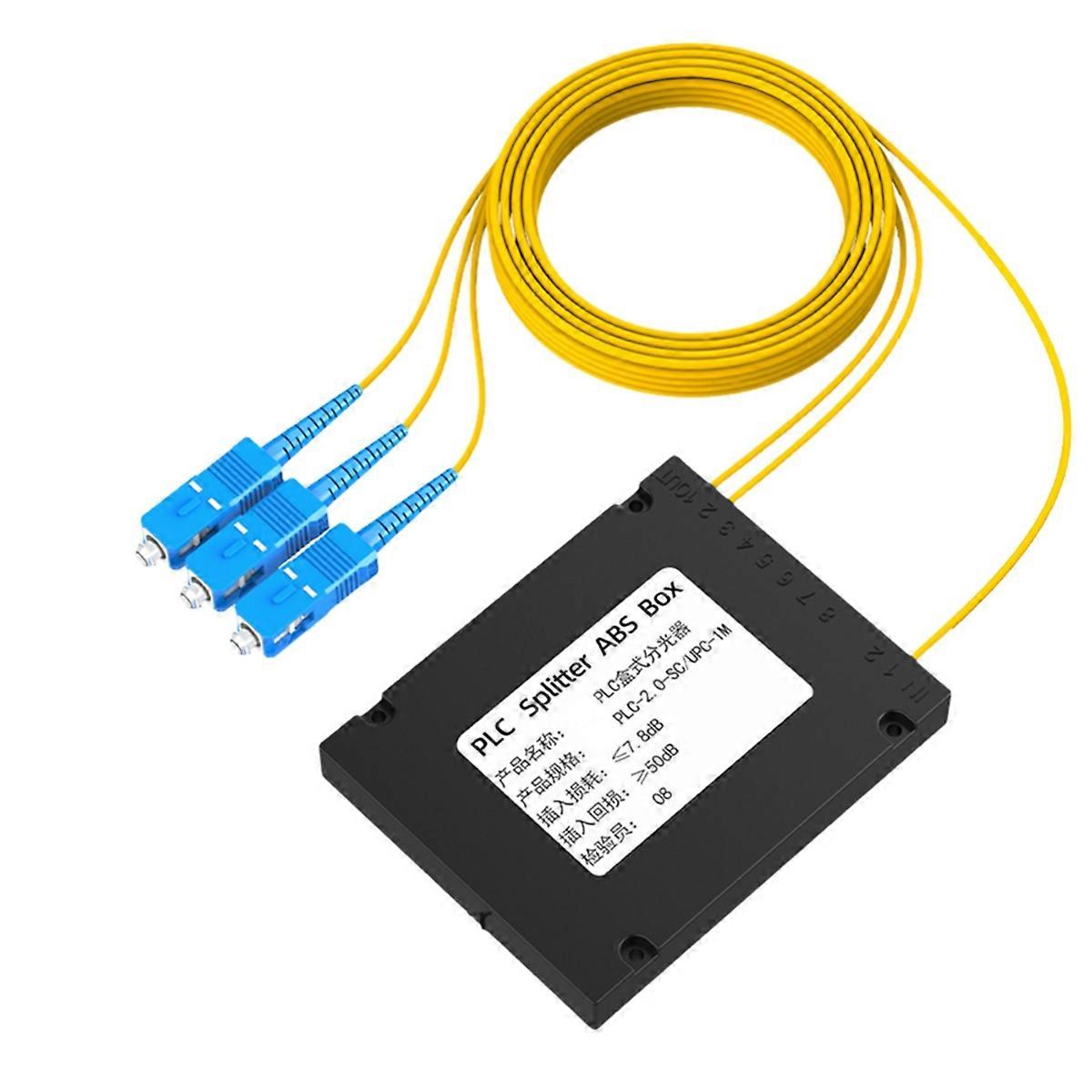 SC/UPC Fiber Optic Splitter Box PLC Splitter ABS Box Fiber 1/2