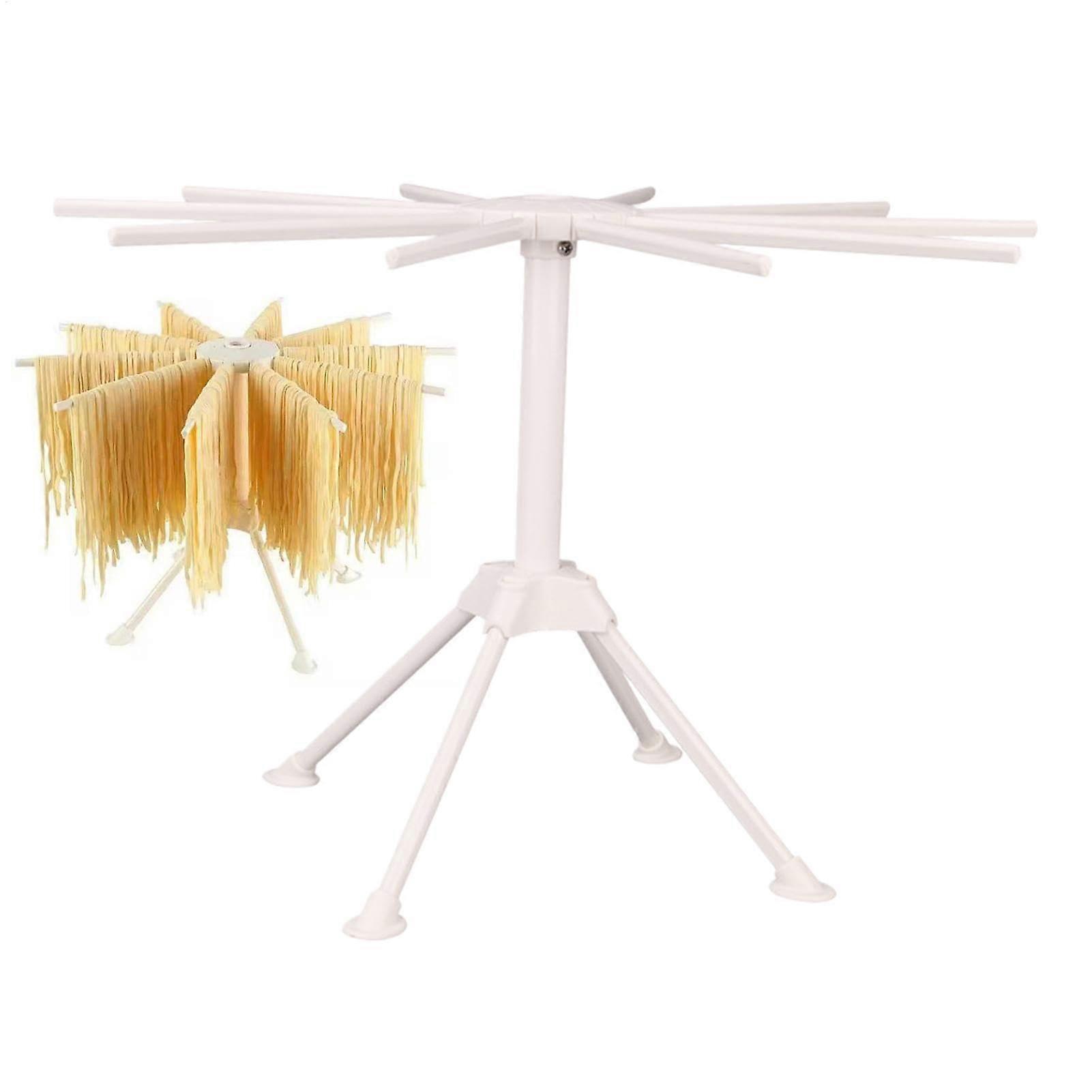 Foldable Noodle Drying Rack, Pasta Holder with 10 Arms, Spaghetti Drying Rack
