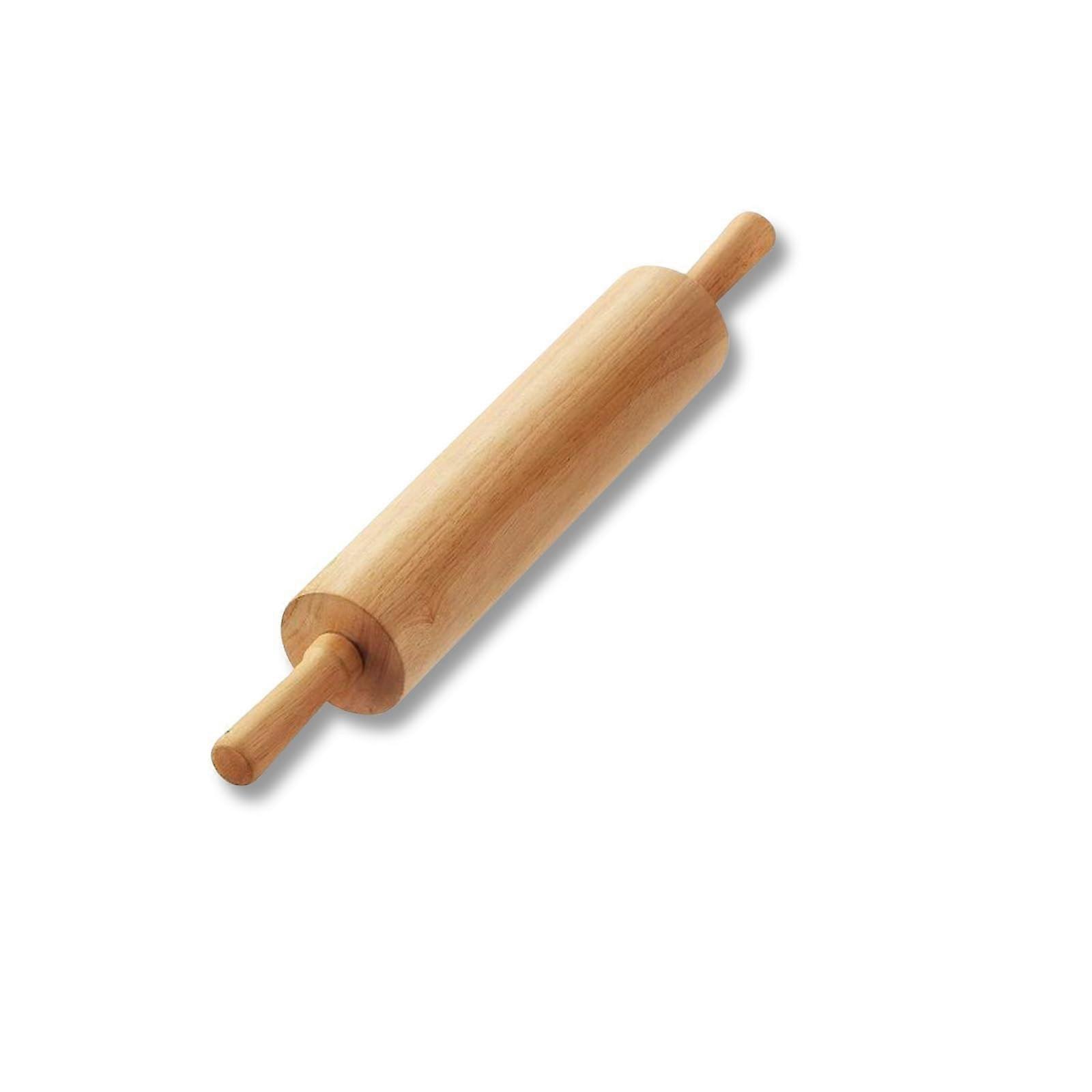 Wooden Rolling Pin Baking Roll Beech Wood for Rolling Rolling Corrugated Wood Baking Accessories with Rotating Centre for Cooking and Baking