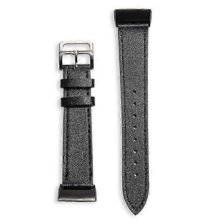 Bracelet de montre en cuir véritable compatible avec Fitbit Charge 4 / 3