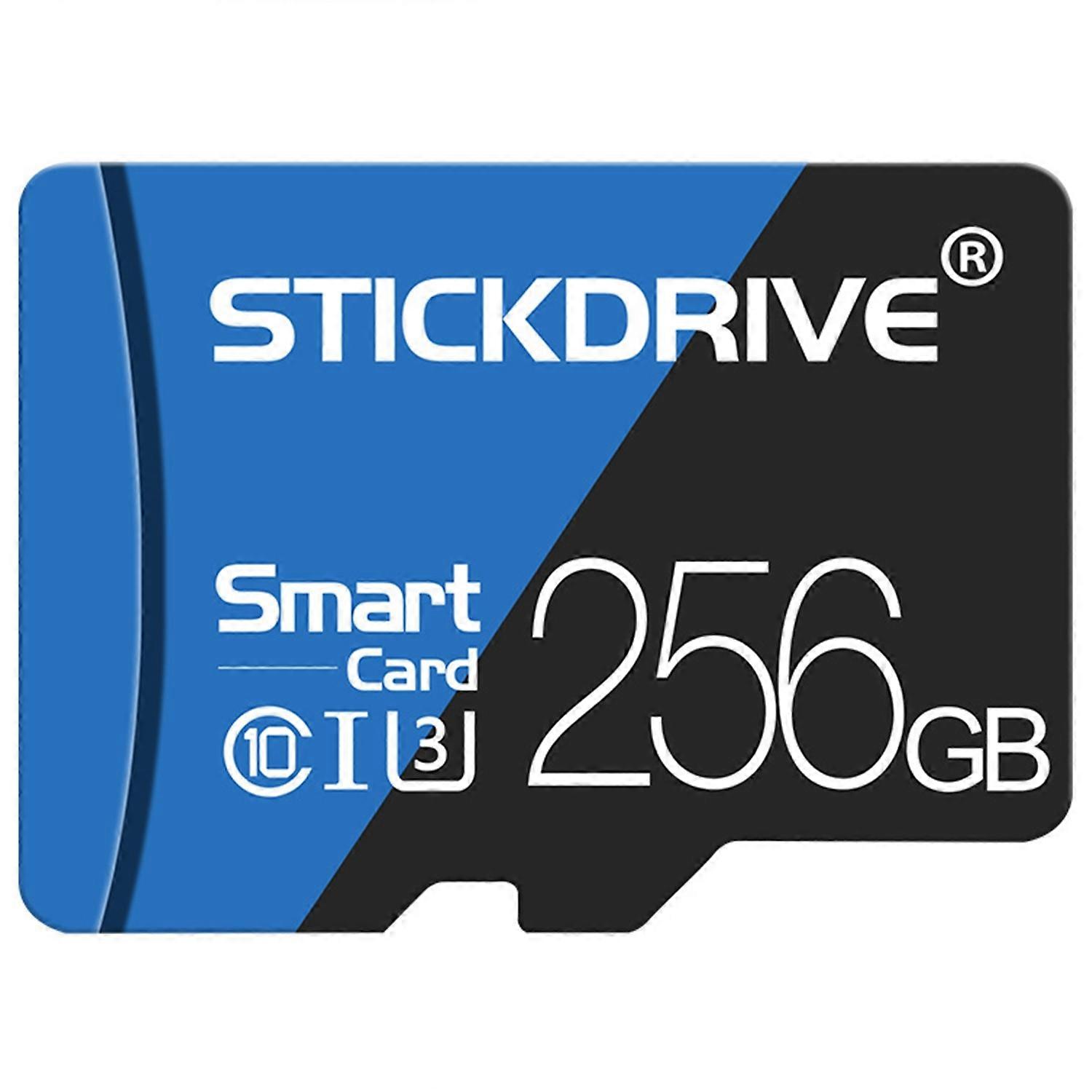 STICKDRIVE U3 256GB Micro SD Class 10 TF Memory Card 80MB s High-Speed for Camera Drone Driving Reco