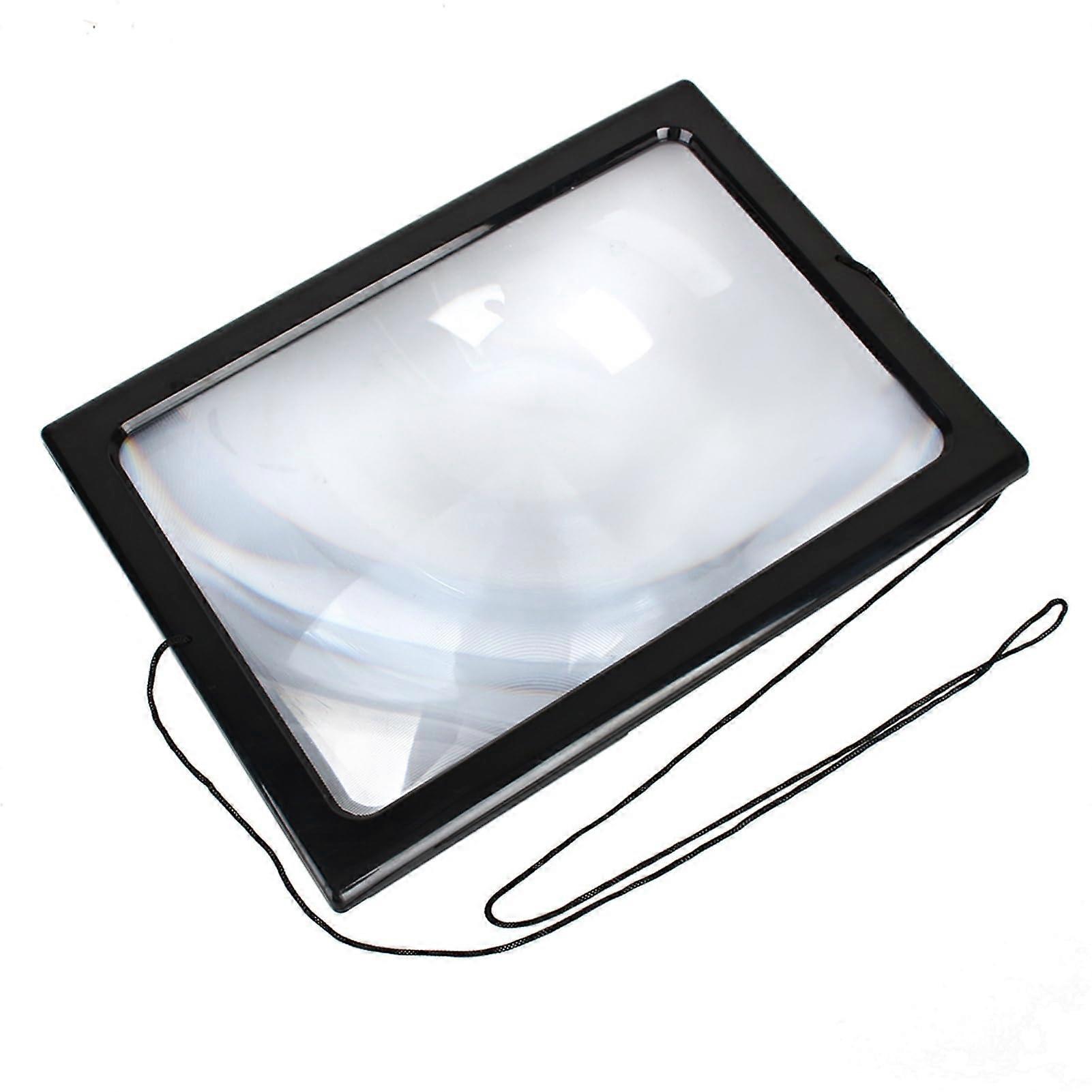 A4 Fullframe magnifying sheet with 4 LED lights and foldable legs for reading, repairing, crafting, and sewing