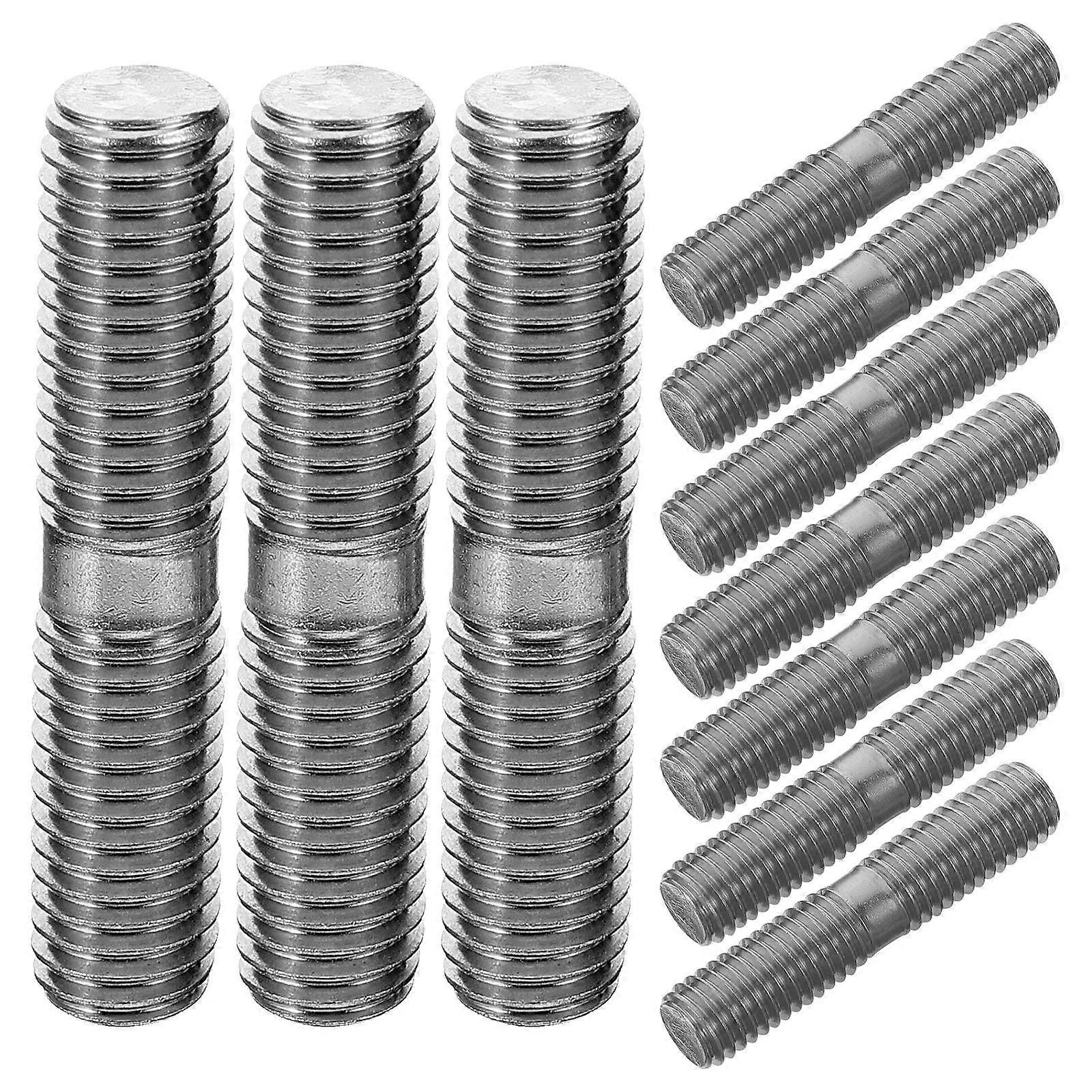 Here's a refined and professional product description based on your input:
 
**10pcs Stainless Steel Threaded Bolts – Double Ended Screws with