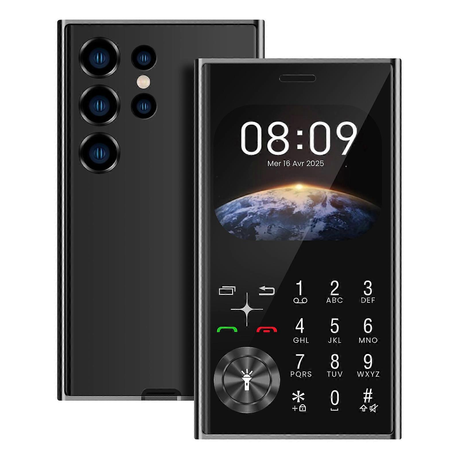 Knopf Handy 2,01 Zoll Bildschirm Double SIM Style Line, Schwarz