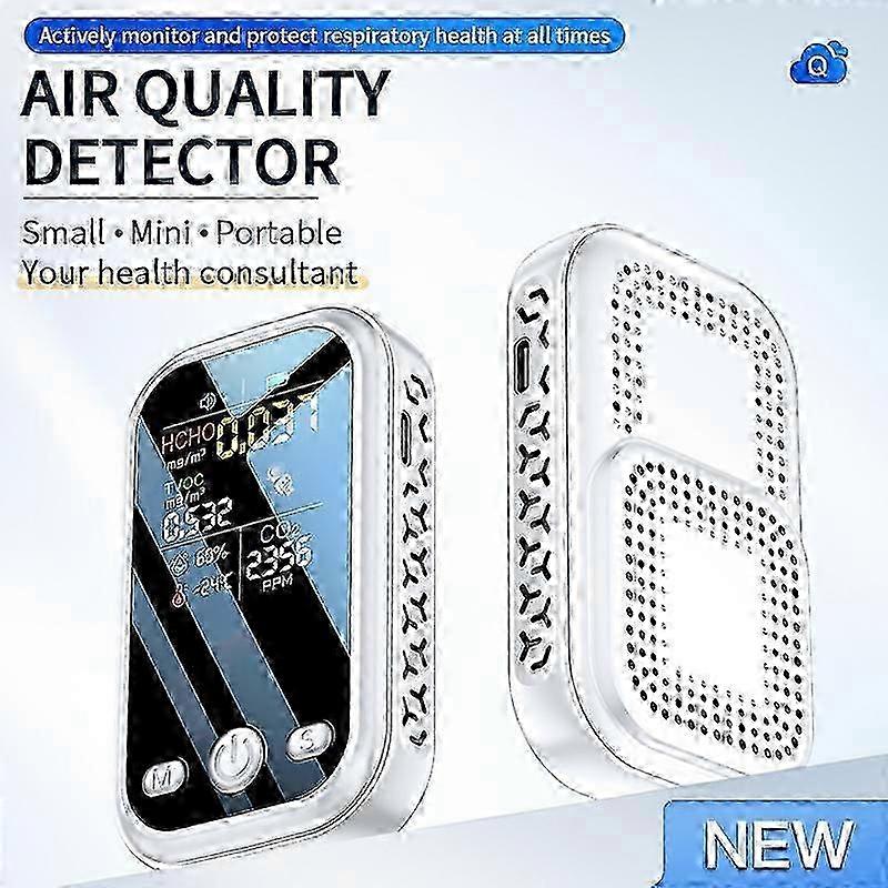 Portable Carbon Monoxide Detector, 3-in-1 Travel Meter for CO, Temperature, and Humidity Measurement