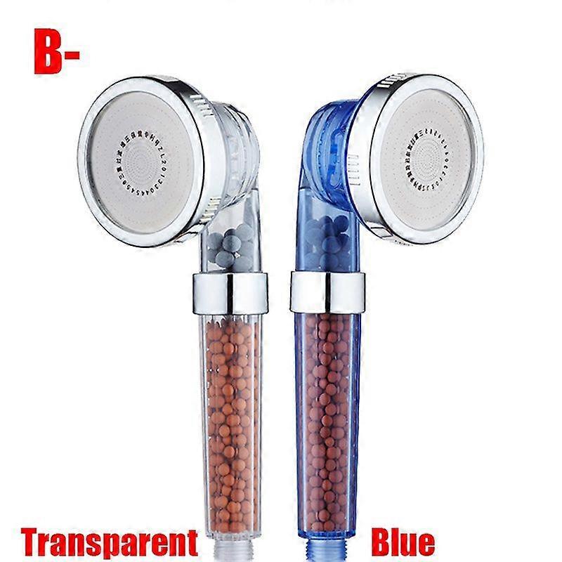 Bathroom 3-modes SPA Shower Head with Switch Stop Button High Pressure Anion Filter Bath Head Water Saving Shower