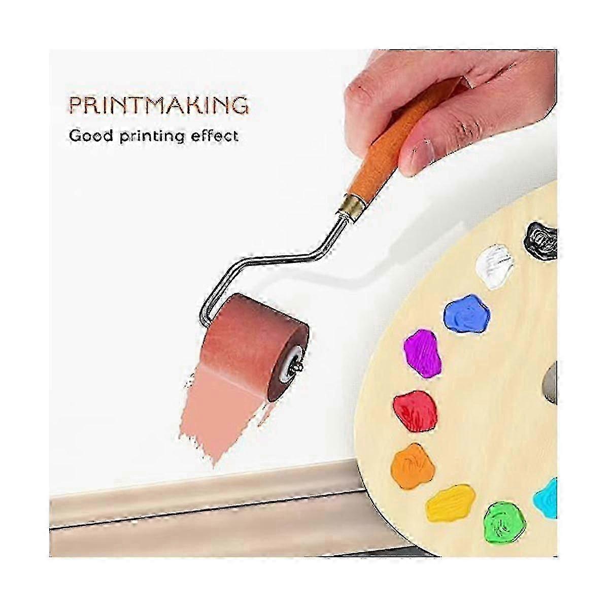 Rubber Brayer Roller Paint Brush Ink Applicator for Art Craft Oil Painting Tool