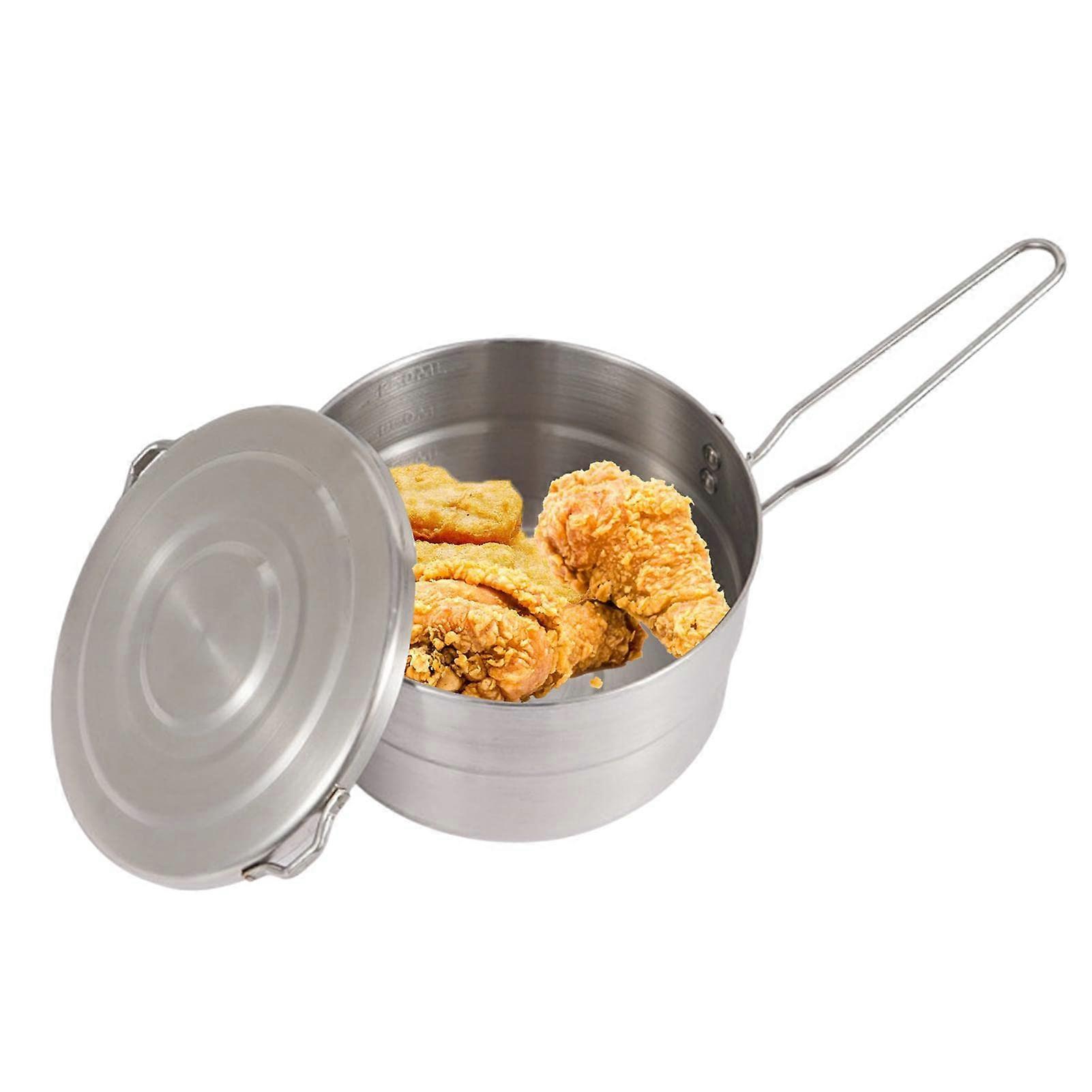 Storage Pot | 1.5L Lightweight Folding Stainless Steel Cooking Pot for Camping, Roasting, and Outdoor Cooking