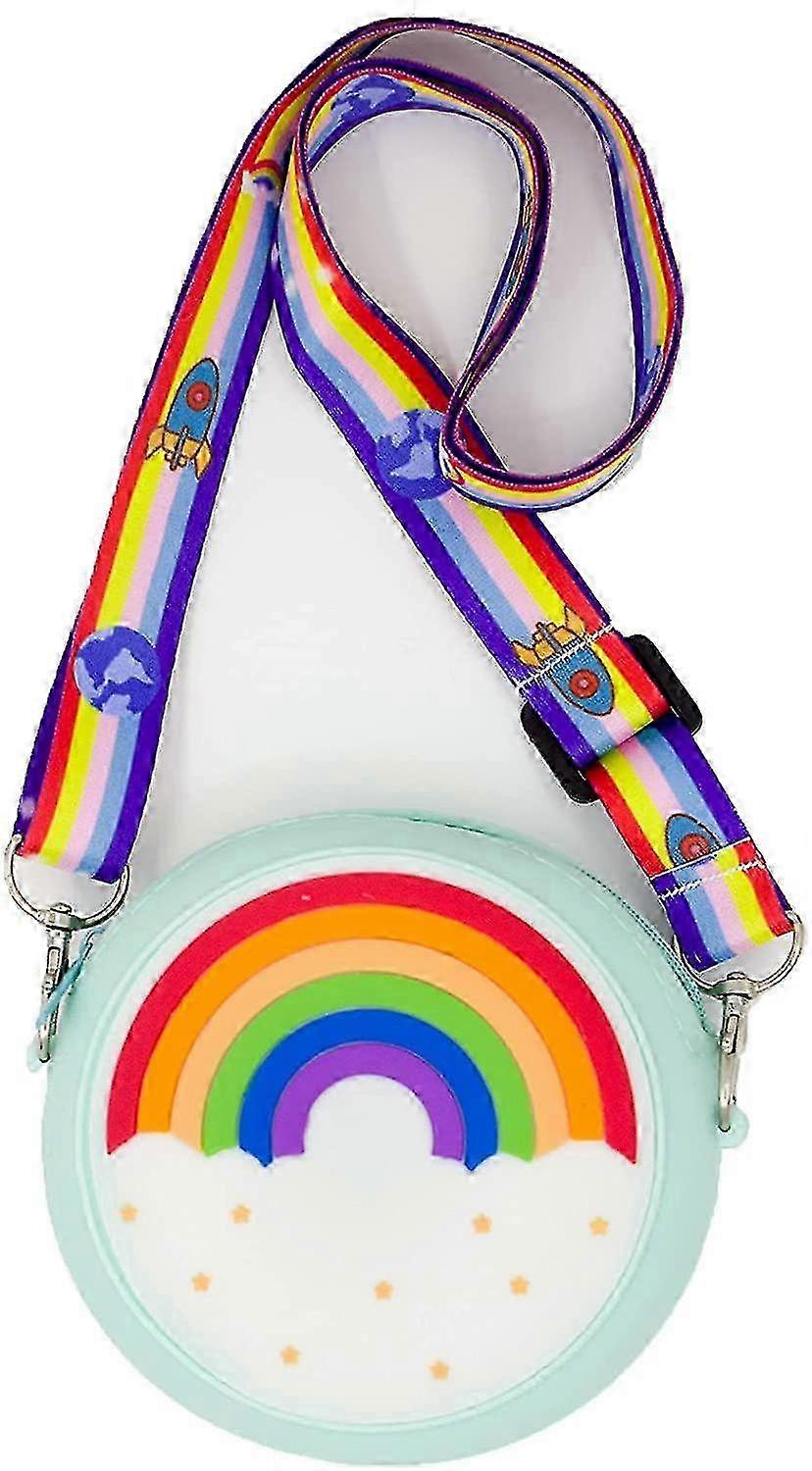 Adorabile borsa arcobaleno per le ragazze Mini borsa a tracolla a tracolla