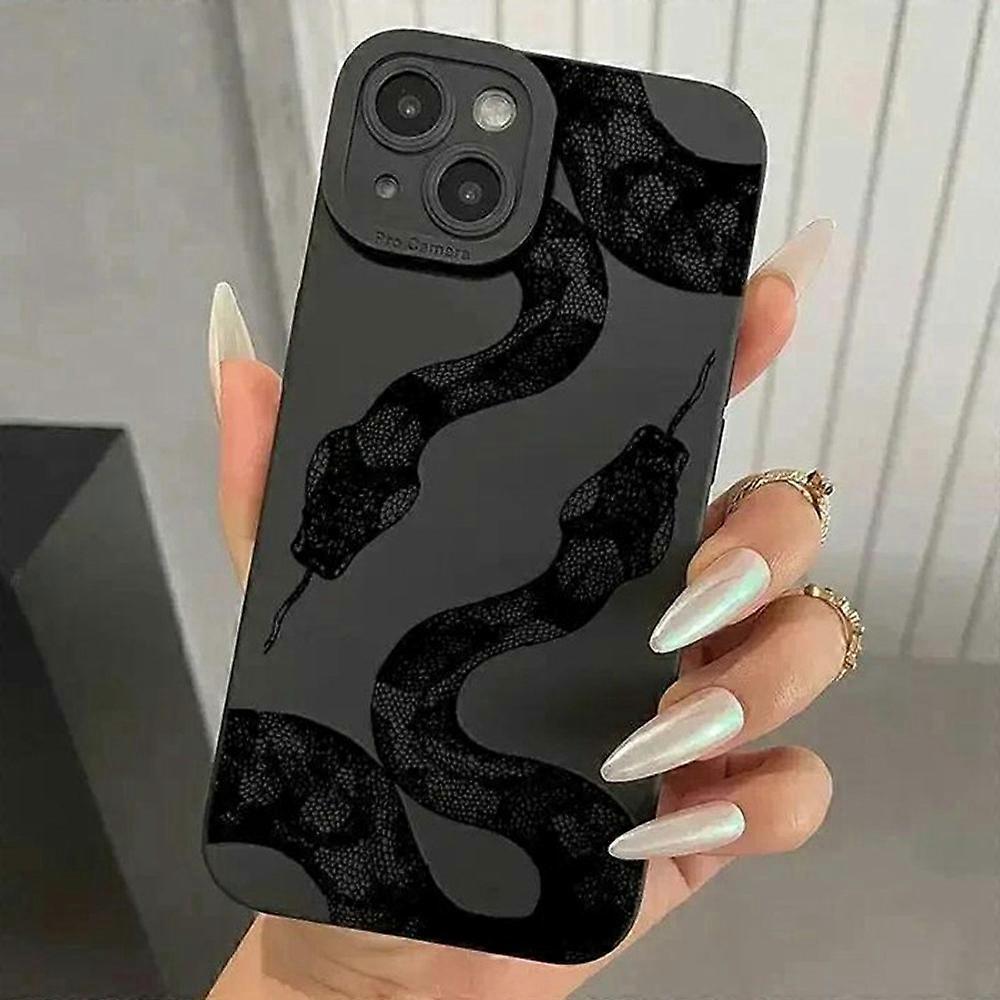 Compatible For iPhone 14 Case Snake Pattern TPU Phone Cover