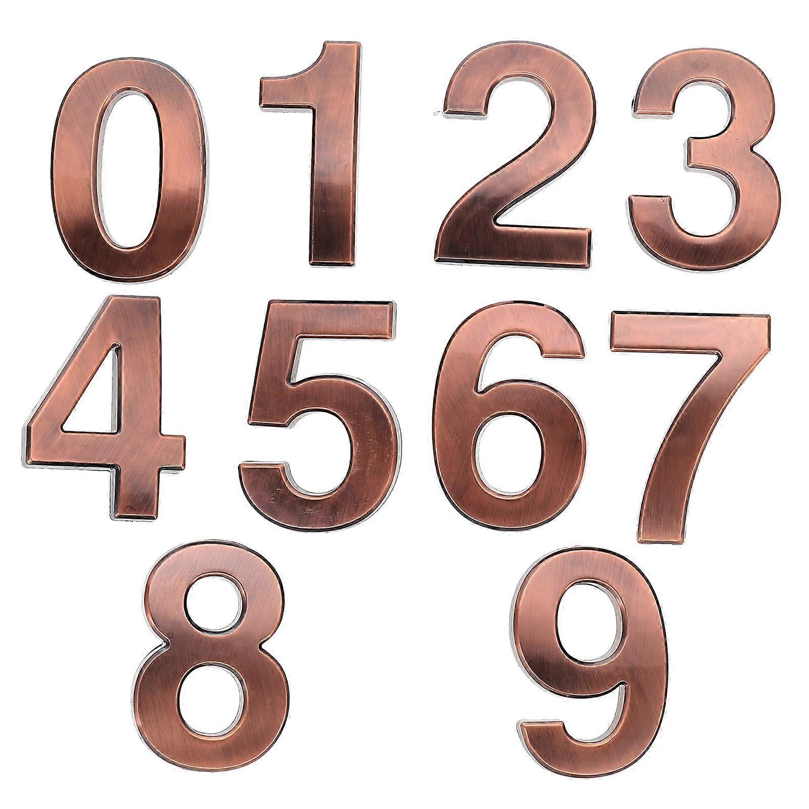 House Numbers and Signs Durable Mailbox Number 1X7X10CM 10Pcs
