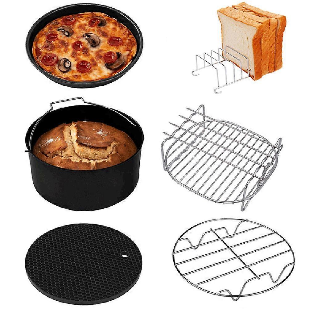 Air Fryer Baking Pan Tools Non-Stick Surface 18.00X18.00X3.00cm 6Pcs
