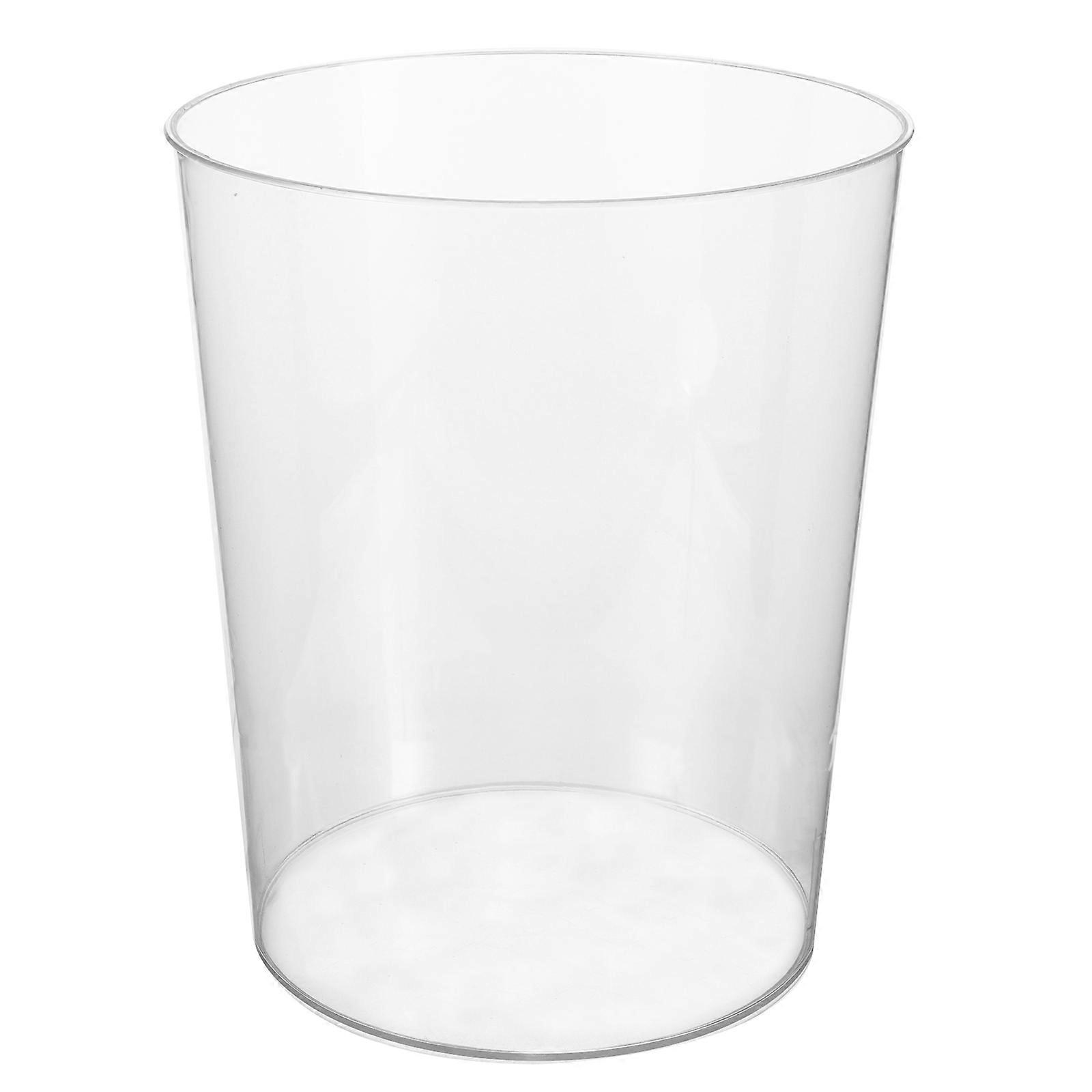 Clear Multifunctional Waste Bin for Home & Office – Translucent Trash Can for Bathroom, Craft Room, Bedroom & More