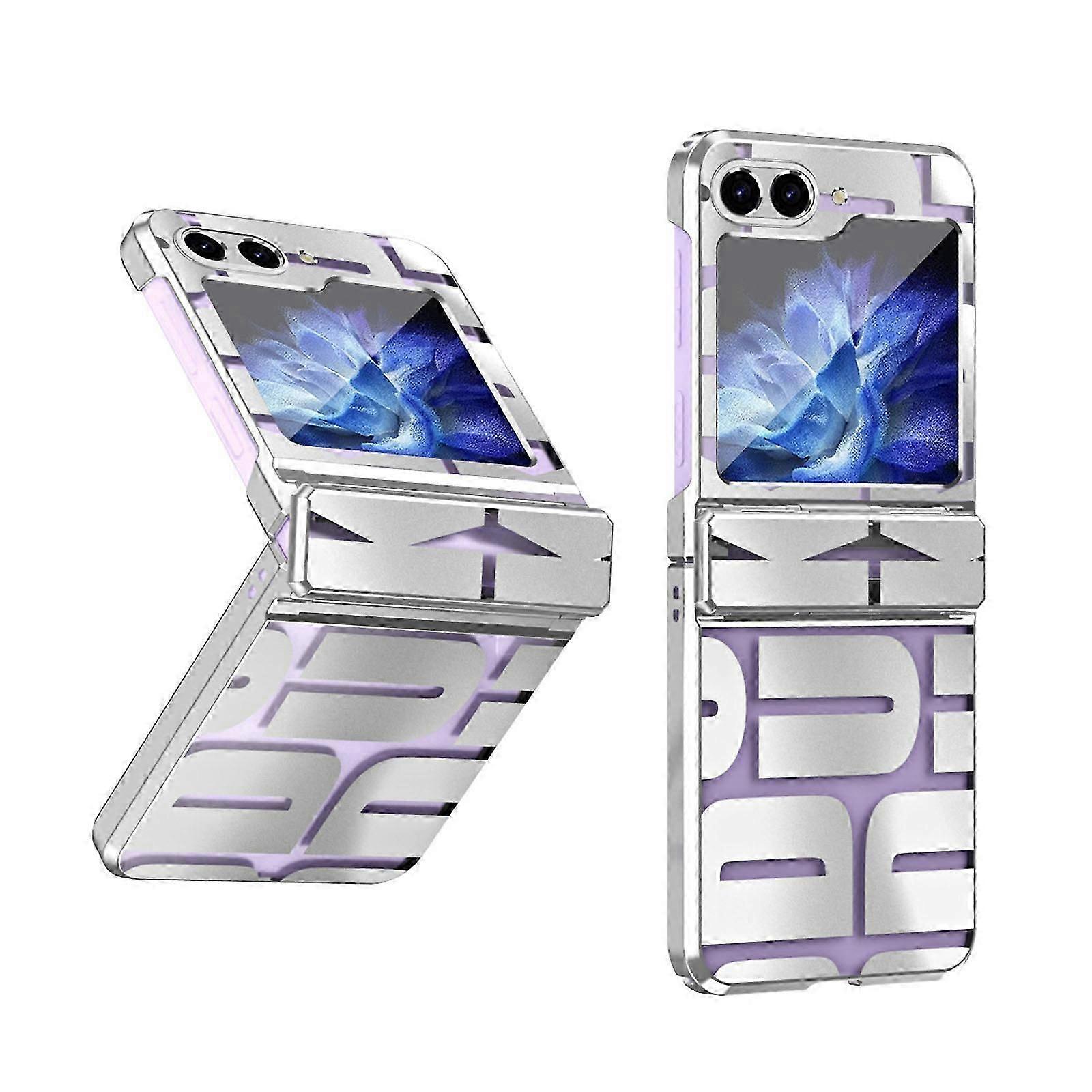 جراب Z Flip 5 ، غطاء حماية مفصلي مطلي بالحروف الأبجدية لهاتف سامسونج جالاكسي فليب 5 2023