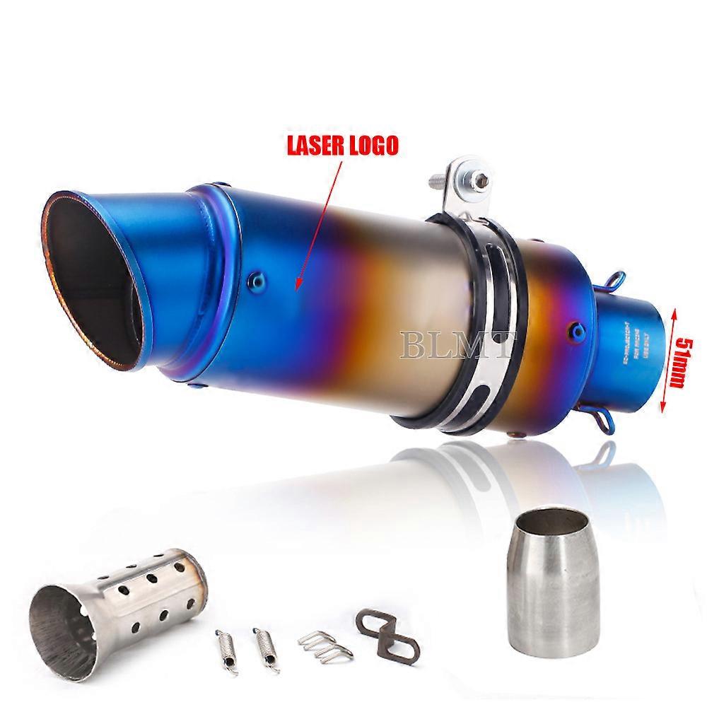 Universal 51/60mm Carbon Fiber Motorcycle Exhaust Muffler Escape Pipe with DB Killer for z900 R3 R25 MT07 MT09 R1 Z400 Z650~01230