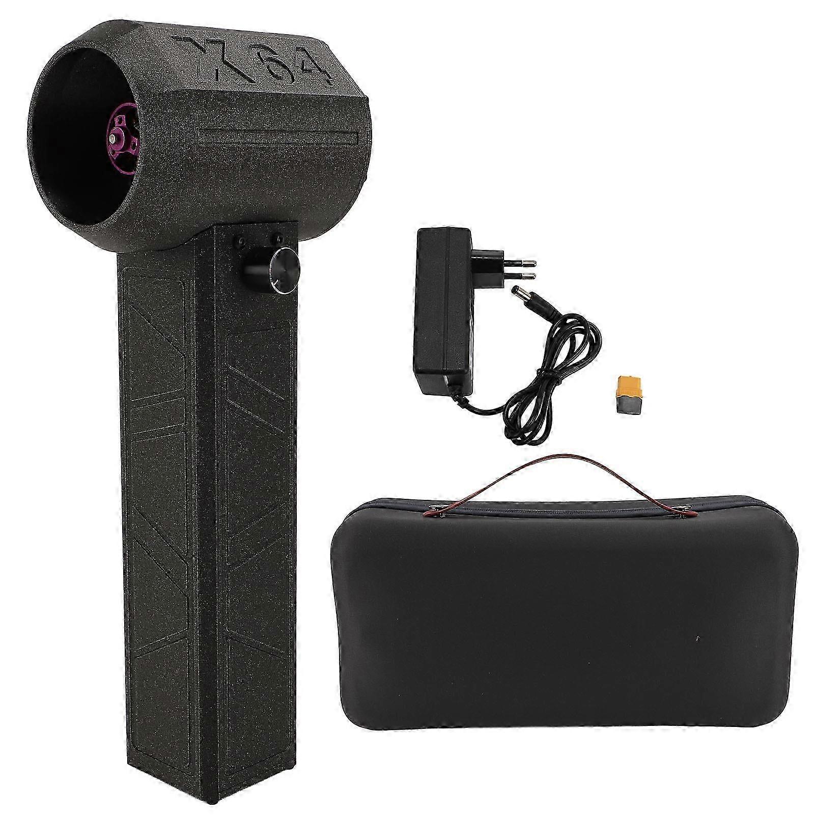Electric Jet Fan Air Duster 1000000rpm 64mm Brushless Motor 5000g Thrust Rechargeable Handheld Air Blower For Car Computer Black Eu Plug 100?240v