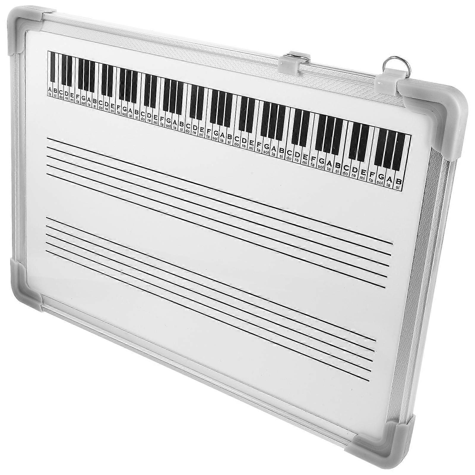 Double Sided Music Staff Dry Erase Board for Home and Classroom Use – Compact Sturdy Notation Board for Music Education and Space Saving Display