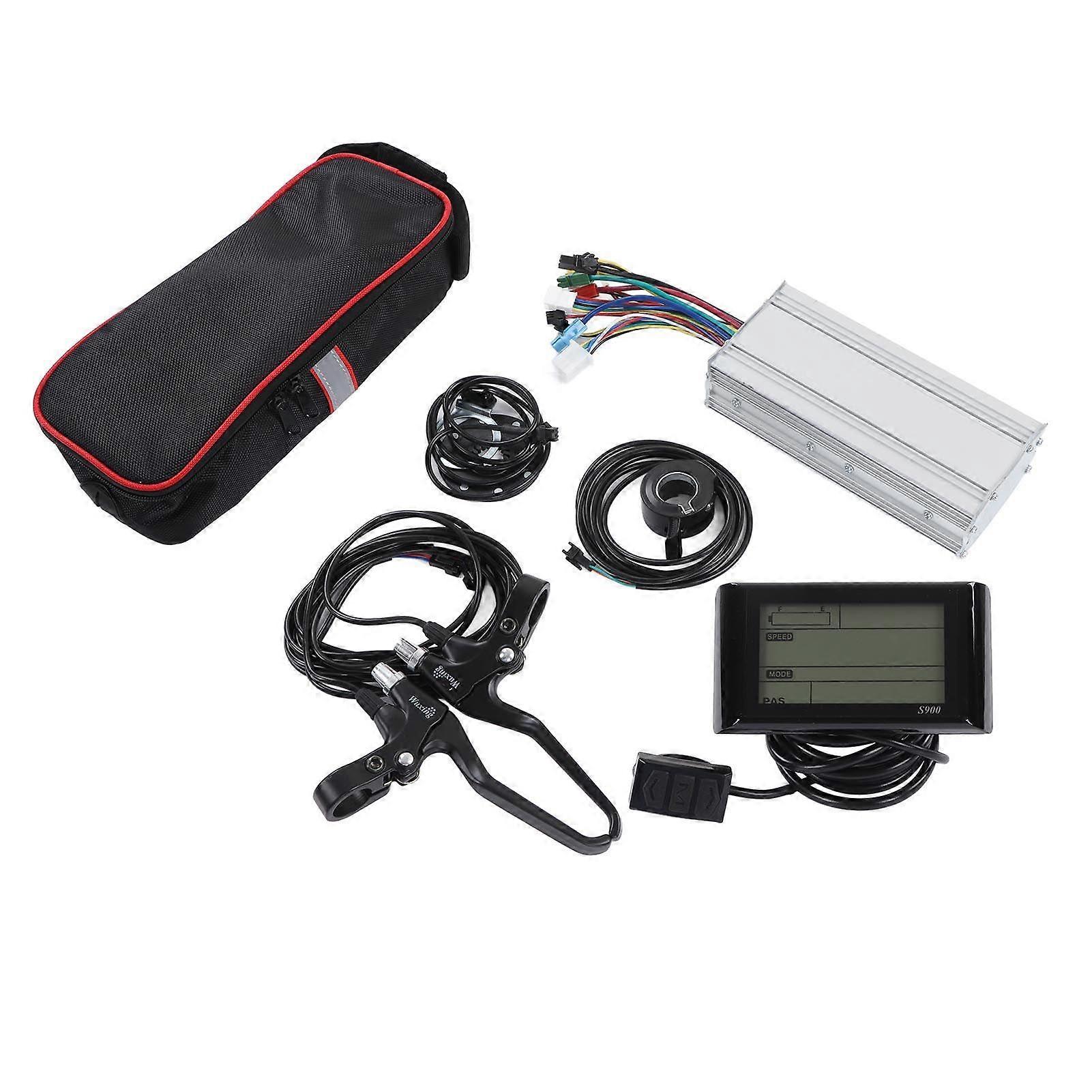 35A Electric Bicycle Conversion Kit for Anderson Plug Controller S900 Panel Brake Handle and Thumb Throttle for Upgrade YMQX)