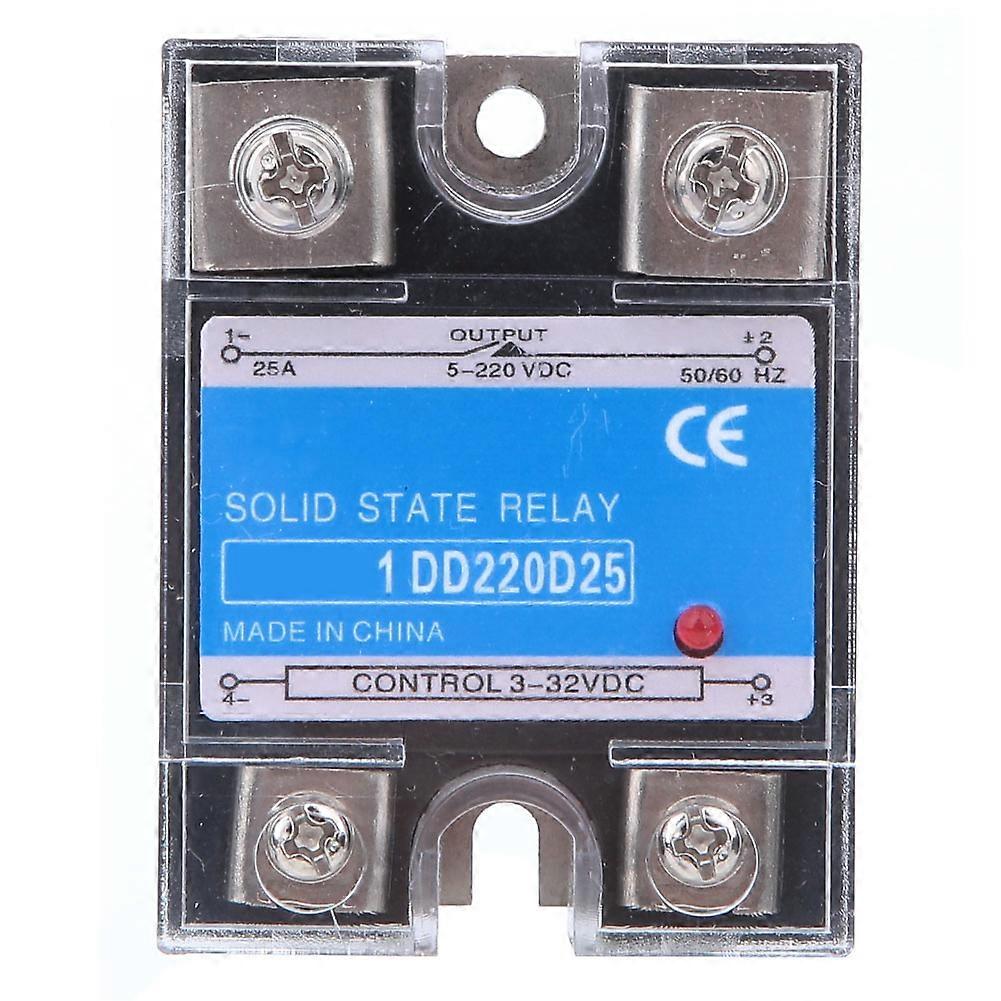Solid State Relay DC DC SSR Input 3-32VDC Load 5-220VDC Control Relay(25A )