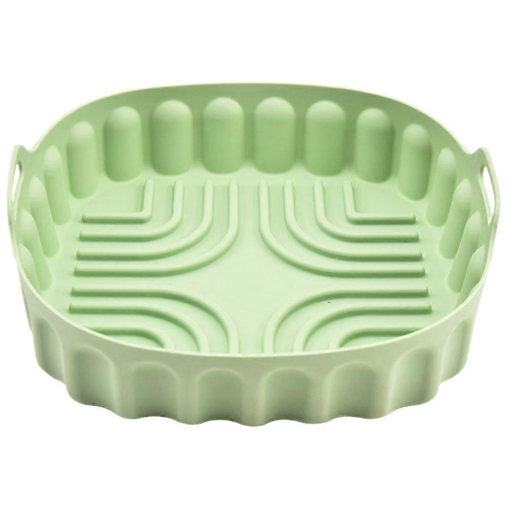 مقلاة هوائية للمطبخ بطانة مقاومة للحرارة صينية سيليكون مقاومة للماء للمقلاة الهوائية 8.5×8.5×2 بوصة مقاومة للزيت 1 عبوة