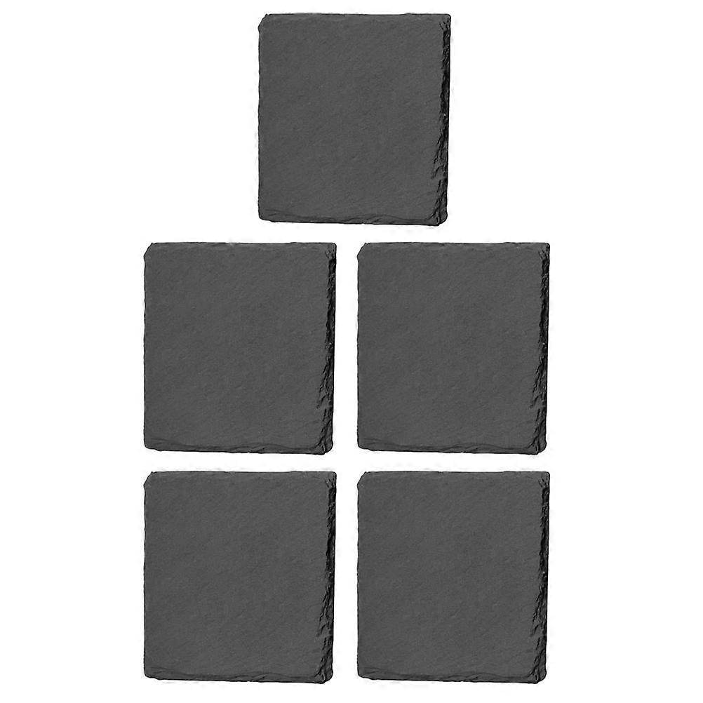 5pcs Square Natural Stone Coasters for Home Bar Decorative Cup Mats, Scratch Resistant, Easy to Clean, Water Stain Prevention for Teacups & Wine
