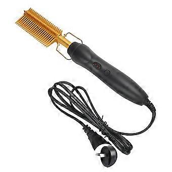 Pente de aquecimento elétrico WetDry Alisamento ondulação Escova quente Ferramenta de estilo de cabelo 110-240V (AU Plug) YMMR)